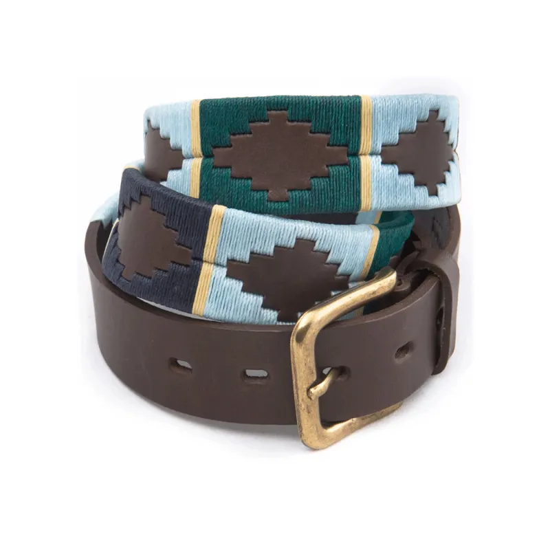 Pioneros Polo Belt Green/Pale Blue/Navy/Cream