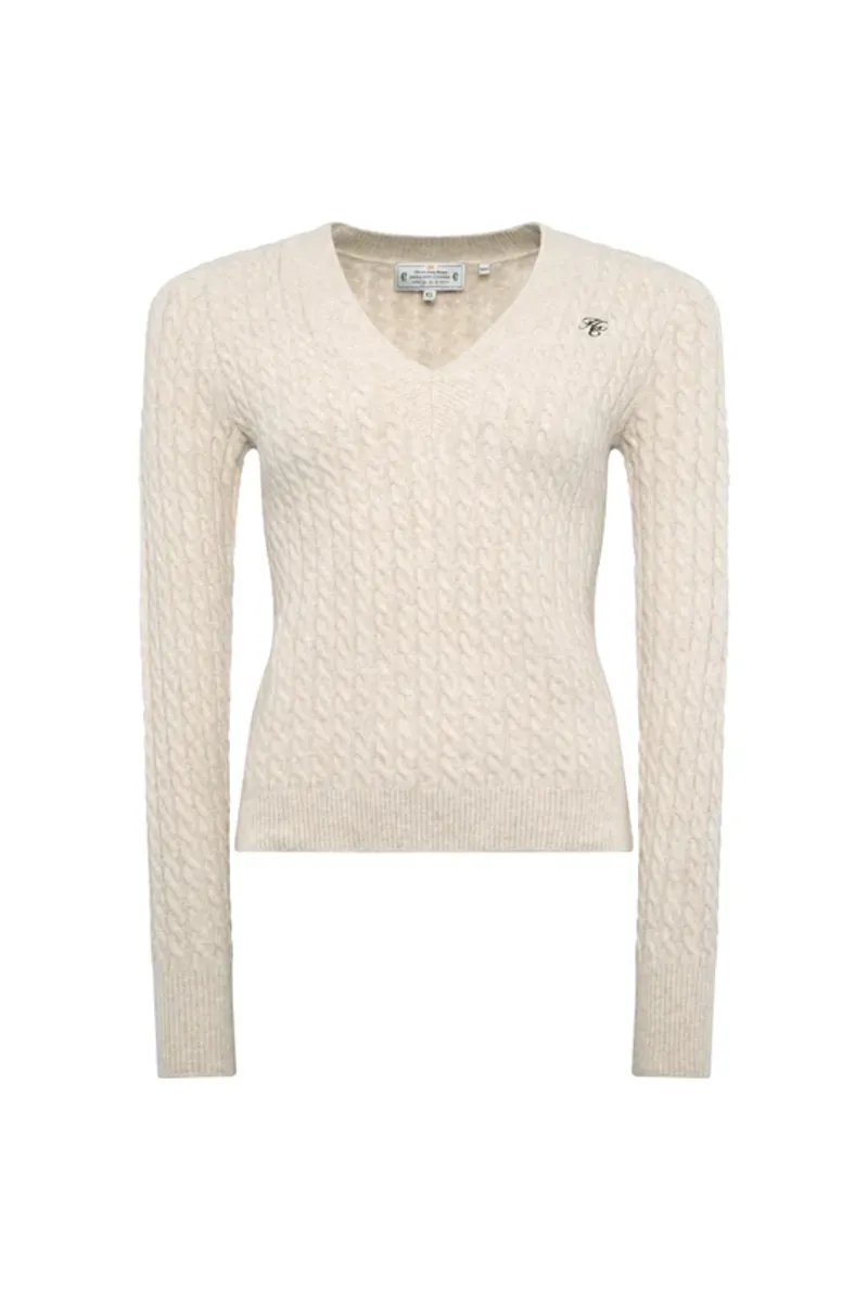 Holland Cooper Polly Knit Jumper in Barley