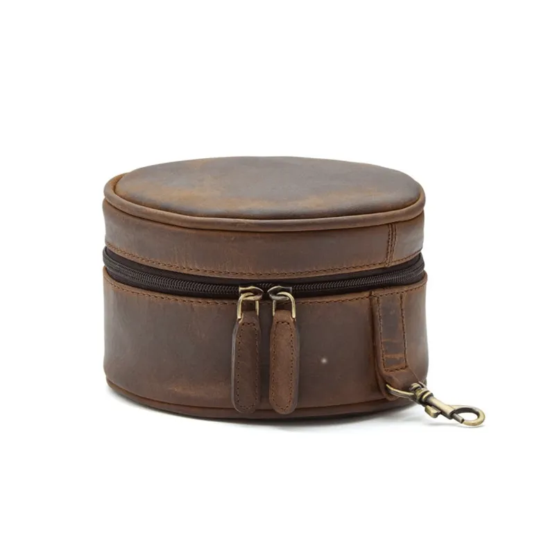 Chatham Premium Antique Oiled Leather Hearing Protection Case Brown