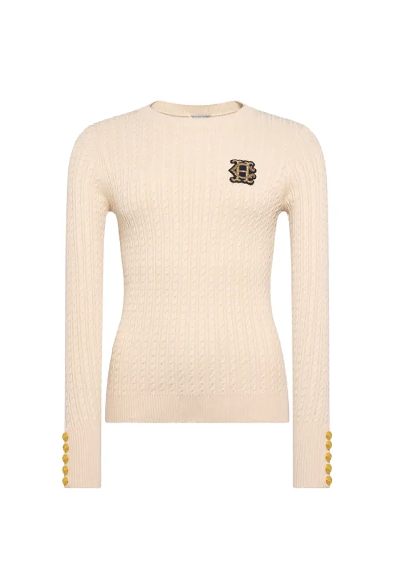 Holland Cooper Princeton Crew Neck Knit Almond
