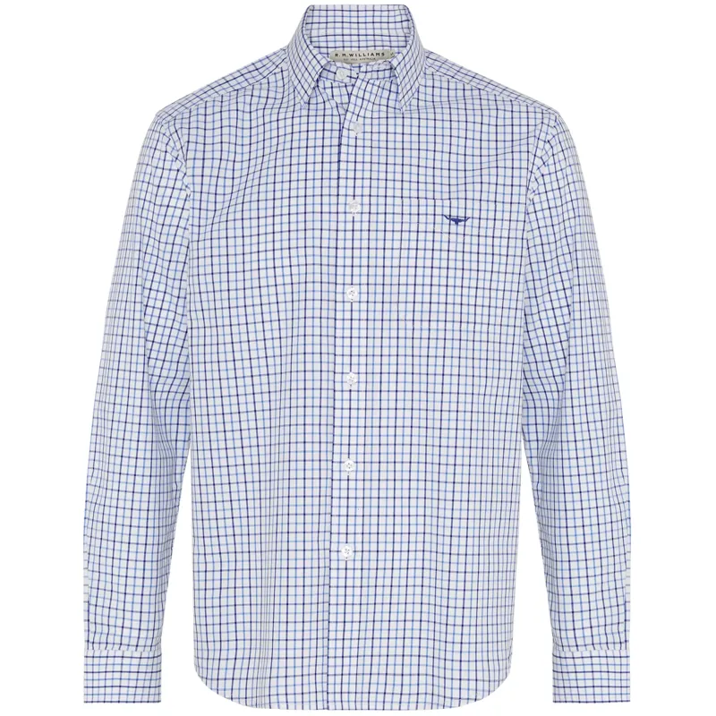 RM Williams Collins Shirt Blue/White