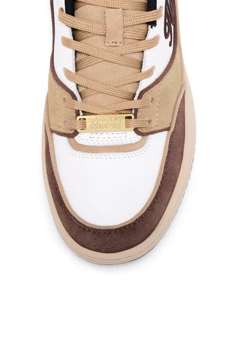 Holland Cooper Retro Trainer Taupe Tan Nude-4