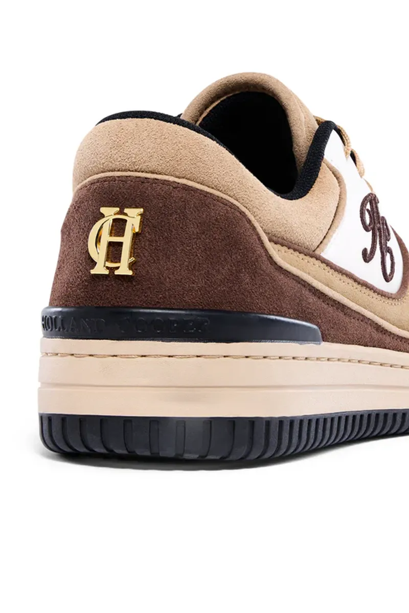 Holland Cooper Retro Trainer Taupe Tan Nude-5