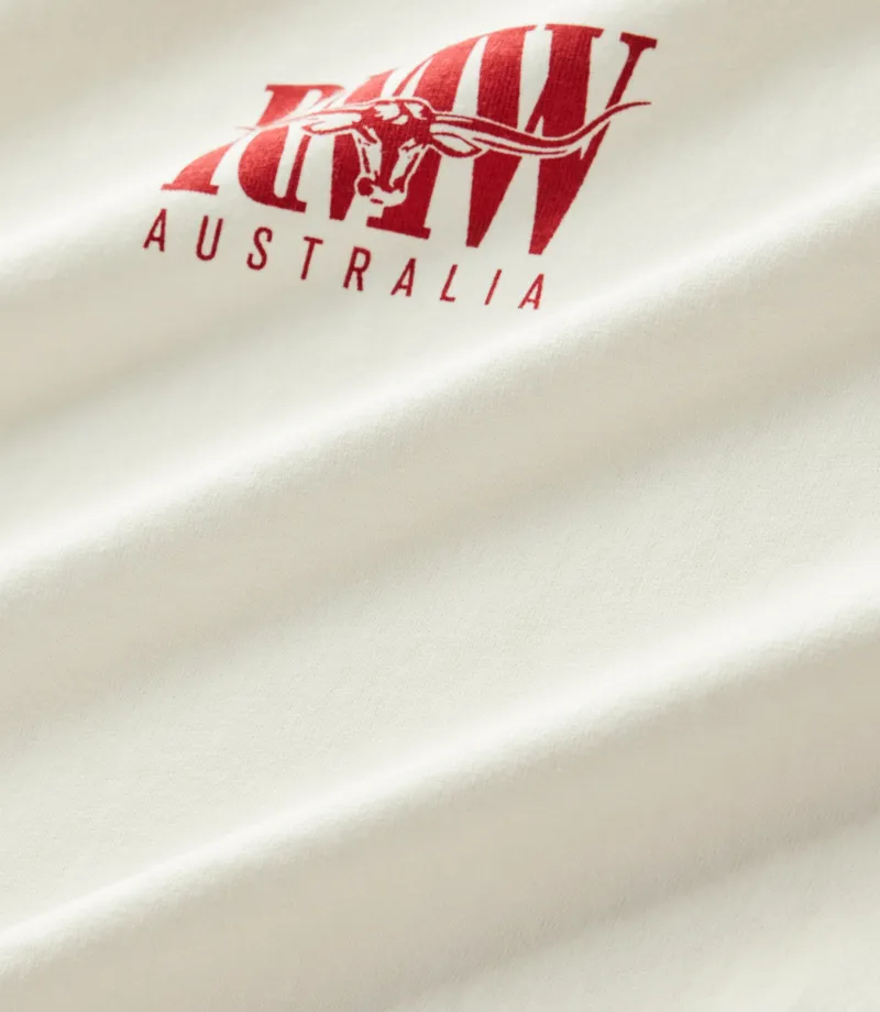 RM Williams Classic R.M.W. T-Shirt in White-4