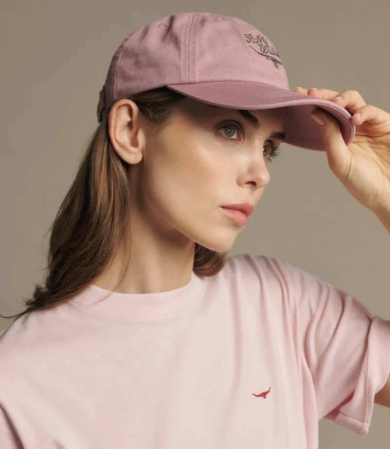 RM Williams Script Longhorn Cap in Mauve-4