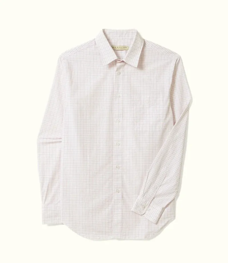 RM Williams Regular Poplin Shirt White Red