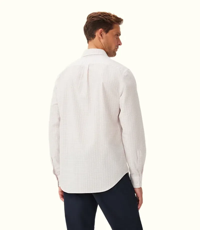 RM Williams Regular Poplin Shirt White Red-3