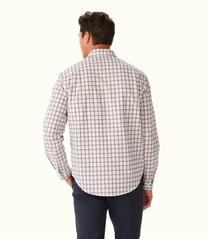RM Williams Classic Twill Check Shirt White Red Navy-3