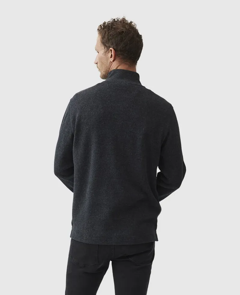 Rodd and Gunn Alton Ave Quarter Zip Sweat Asphalt-3