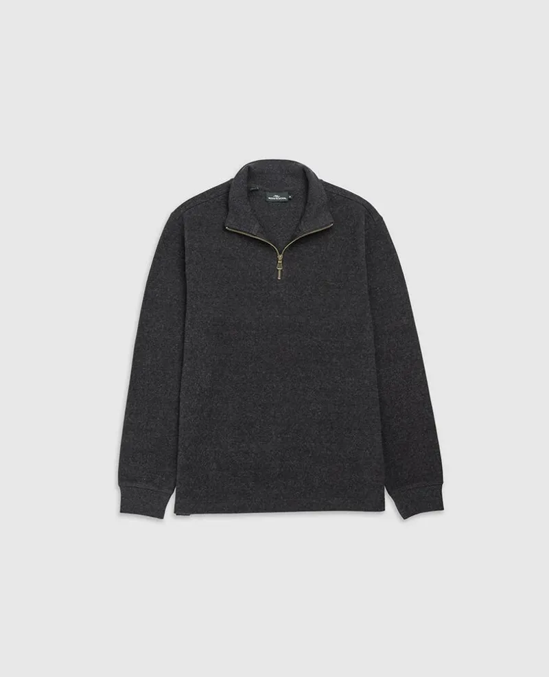 Rodd and Gunn Alton Ave Quarter Zip Sweat Asphalt-1