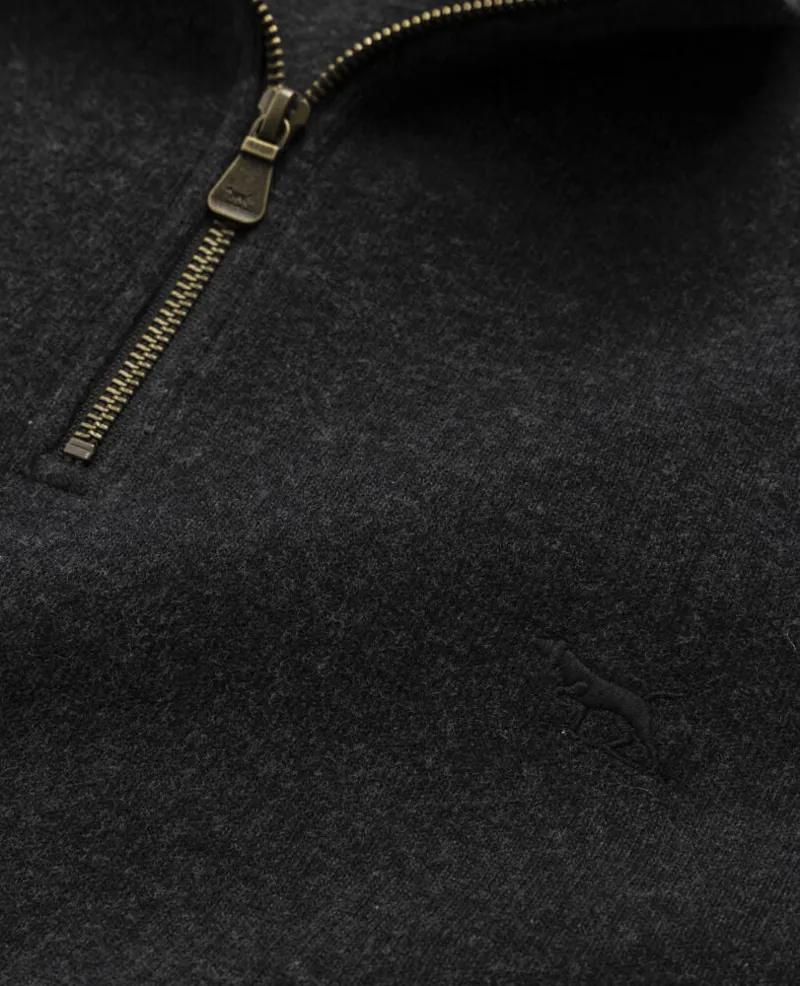 Rodd and Gunn Alton Ave Quarter Zip Sweat Asphalt-5