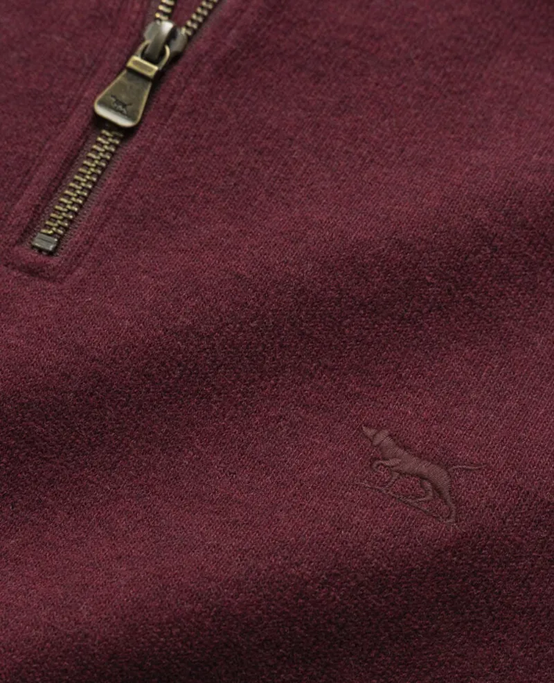 Rodd and Gunn Alton Ave Quarter Zip Sweat Berry-4