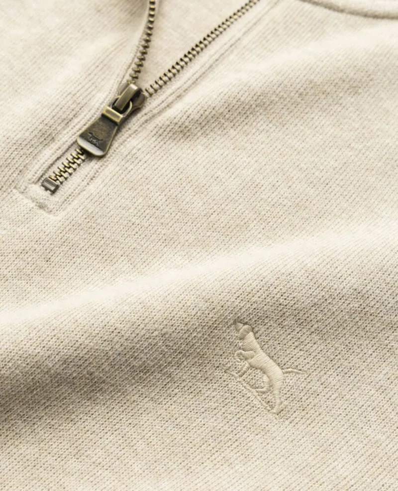 Rodd and Gunn Alton Ave Quarter Zip Sweat Camel-4