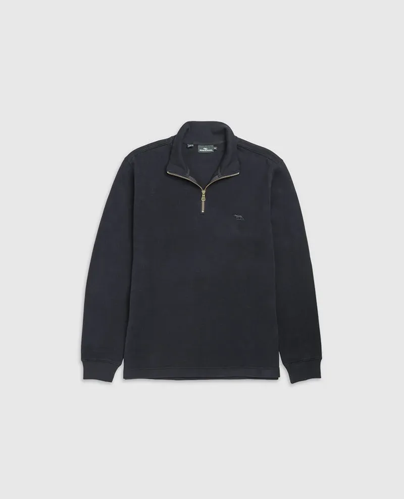 Rodd and Gunn Alton Ave Quarter Zip Sweat Eclipse-5