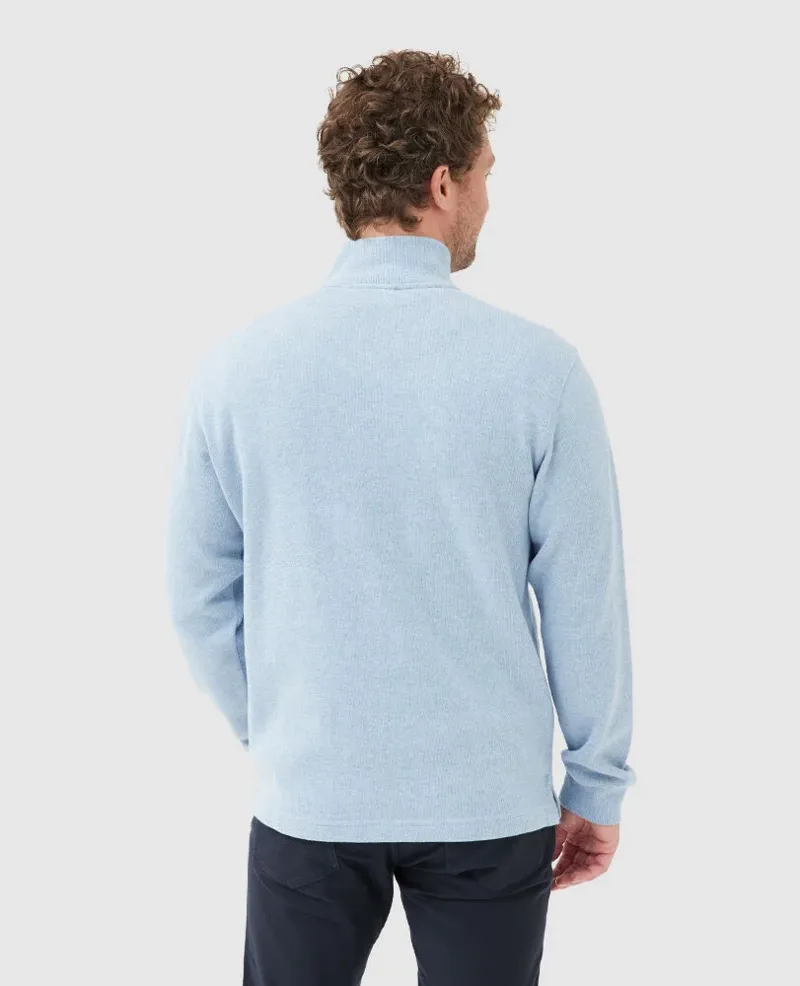 Rodd and Gunn Alton Ave Quarter Zip Sweat Sea Breeze-2