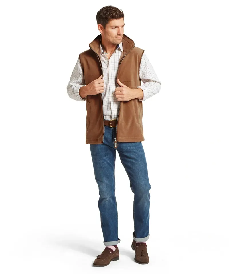 Schoffel Country Oakham Fleece Gilet in Toffee-2
