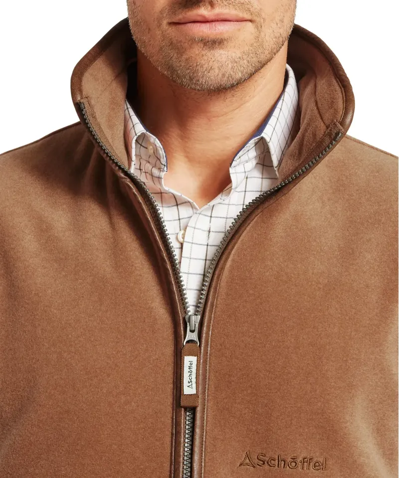 Schoffel Country Oakham Fleece Gilet in Toffee-5