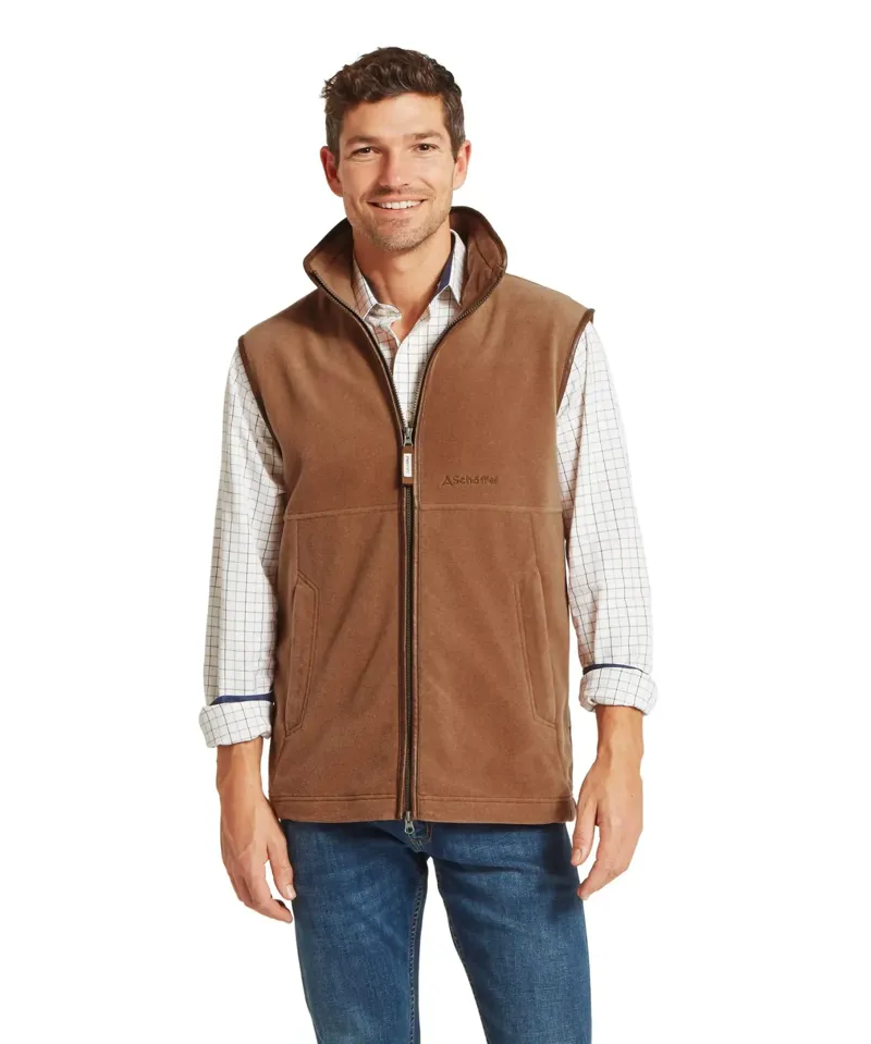 Schoffel Country Oakham Fleece Gilet in Toffee-1