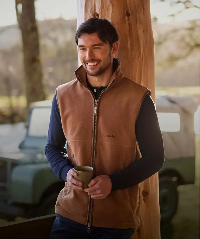 Schoffel Country Oakham Fleece Gilet in Toffee-7
