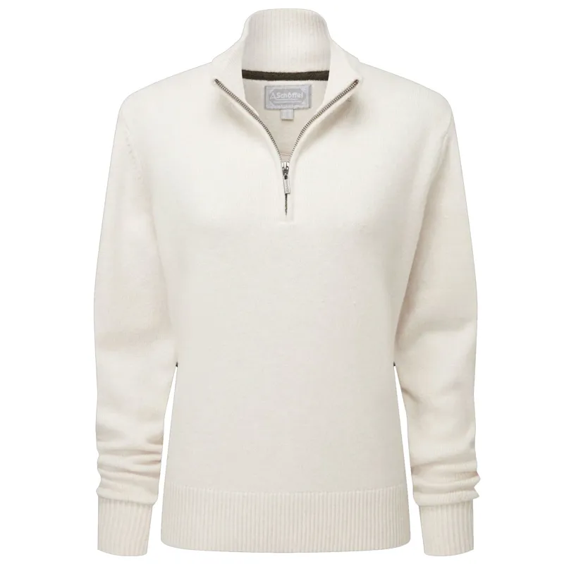 Schoffel Thoralby Quarter Zip Jumper Soft White