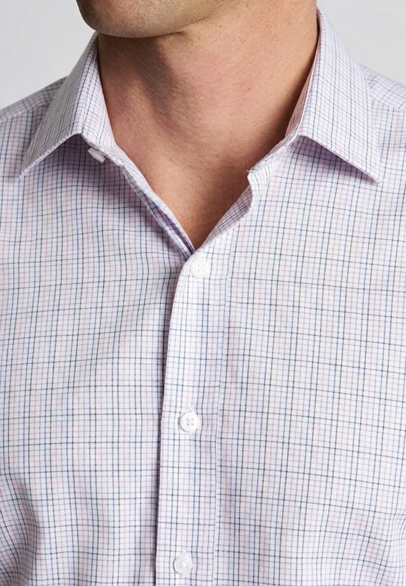 Brook Taverner Small Tattersall Shirt in Lilac-2