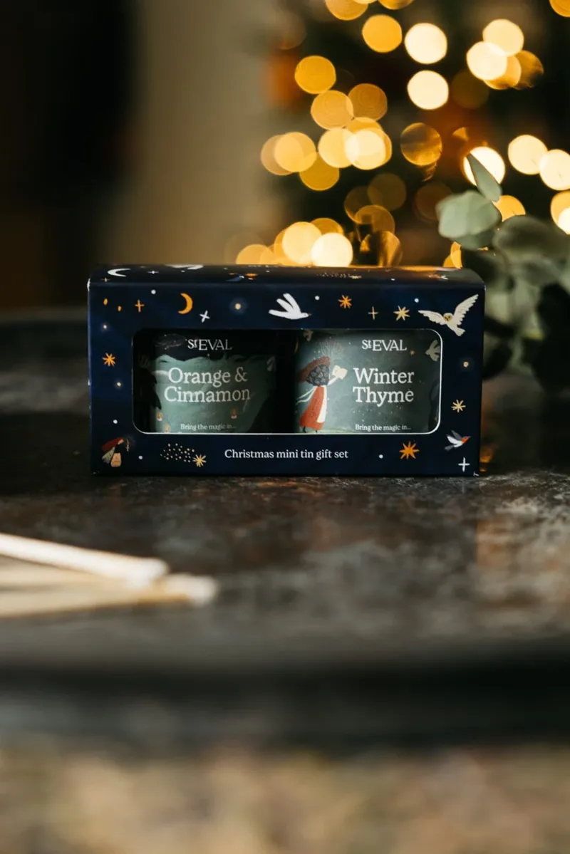 St. Eval Christmas Mini Tin Candle Set-3