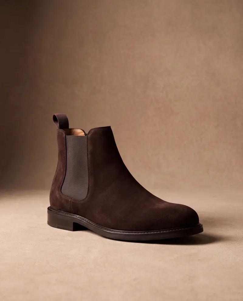 Holland Cooper Men's Chocolate Suede Chelsea Boot-4