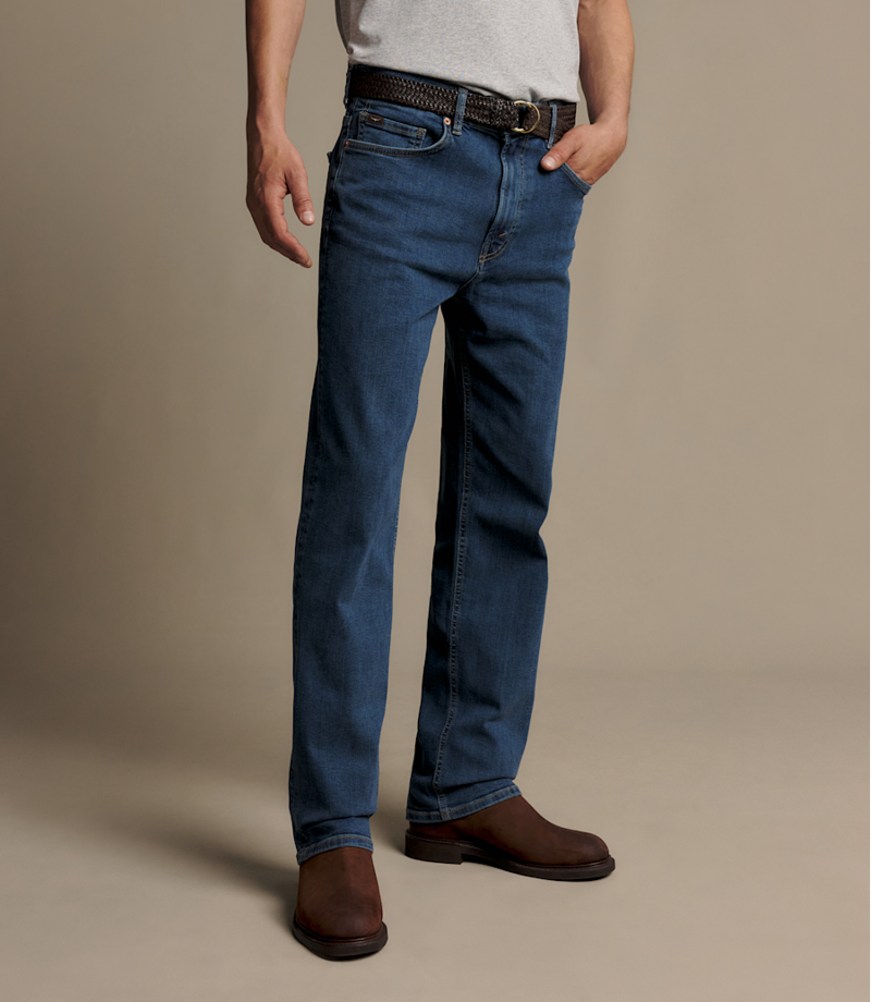 RM Williams Ramco Stretch Jean in Marine Blue-2