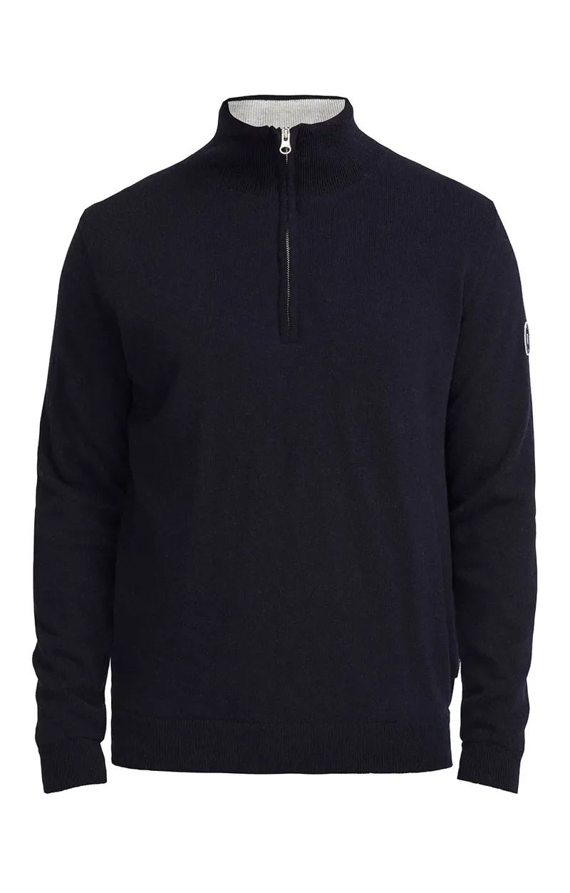 Holebrook Men's Stellan T-Neck Windproof Sweater Navy