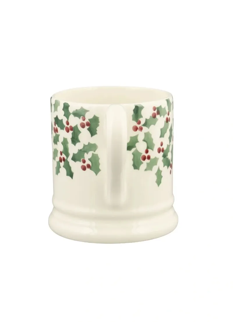 Emma Bridgewater Tiny Scattered Holly 1/2 Pint Mug-3