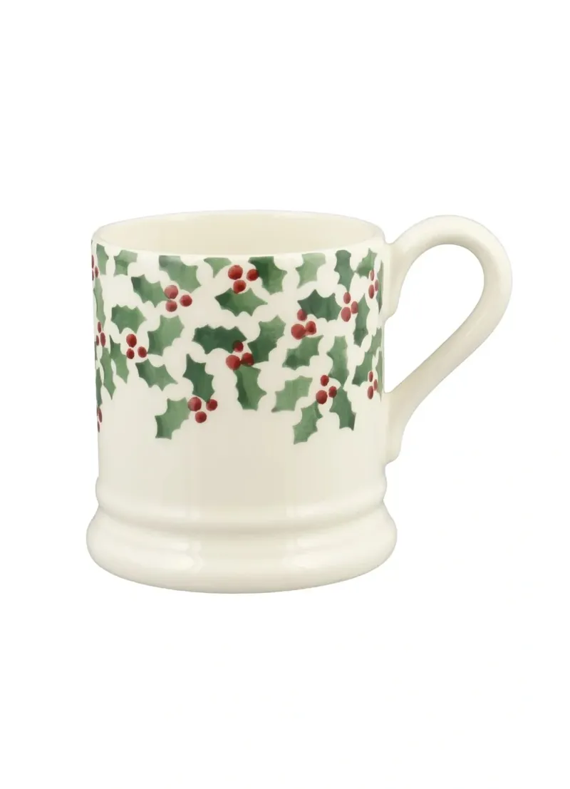 Emma Bridgewater Tiny Scattered Holly 1/2 Pint Mug-1