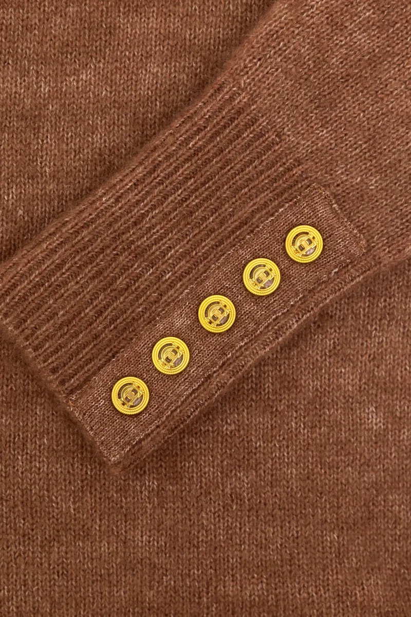 Holland Cooper Tori Roll Neck Knit in Latte-6