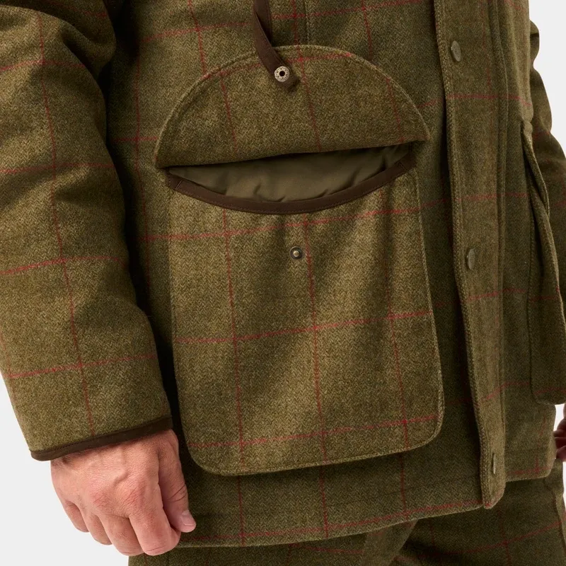 Alan Paine Combrook Men's Tweed Waterproof Shooting Field Coat in Mariner-8