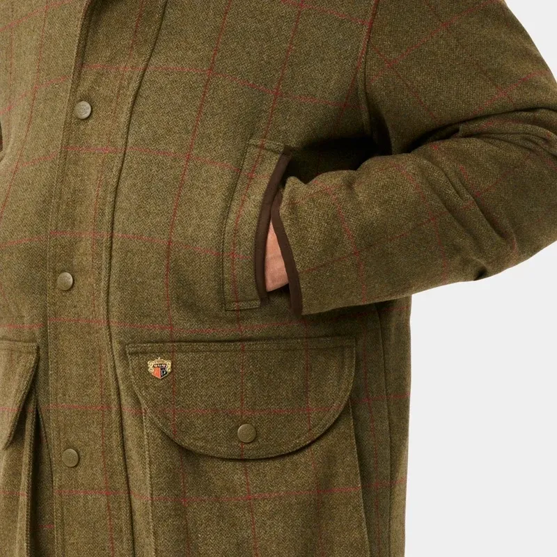 Alan Paine Combrook Men's Tweed Waterproof Shooting Field Coat in Mariner-7