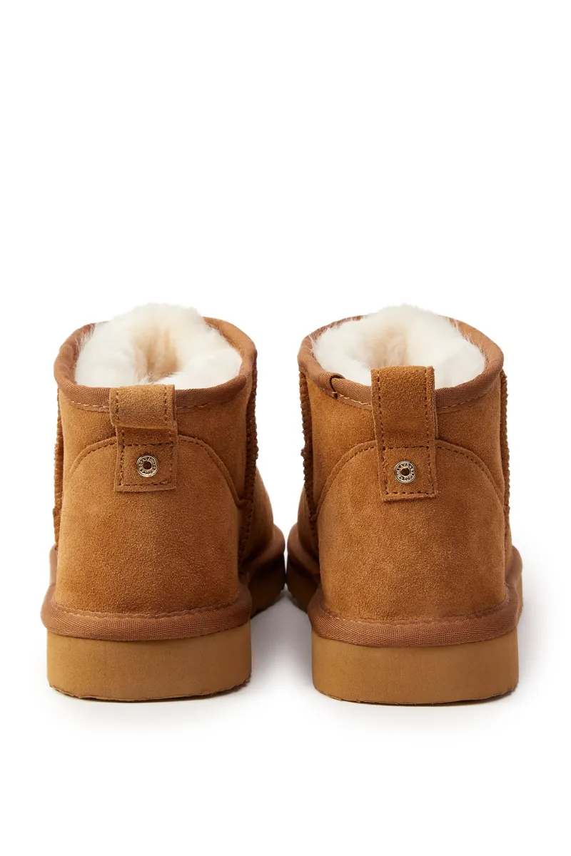 Holland Cooper Ultra Mini Shearling Boot Tan-2