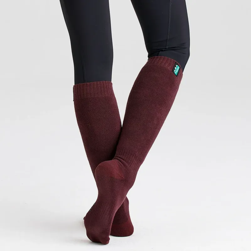 Ridgeline Cotton Work Sock Full Length in Oxblood Multi-5