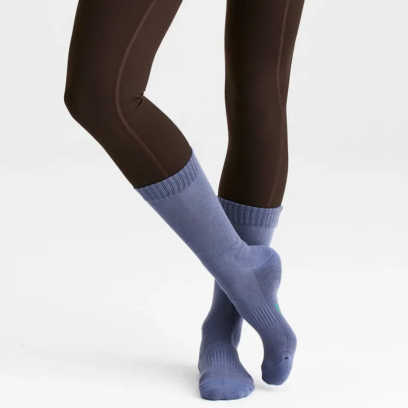 Ridgeline Cotton Work Socks Mid Length Pack of 3 in Navy Multi-6