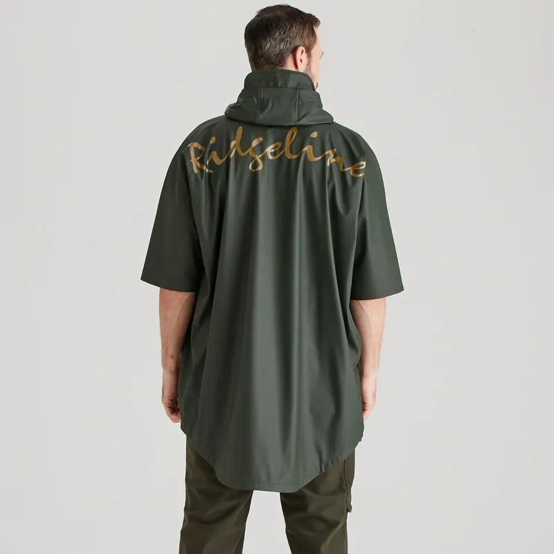 Ridgeline Signature Unisex Poncho in Deep Forest-2