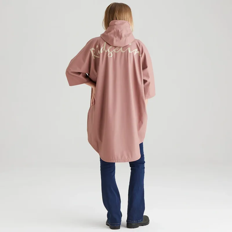 Ridgeline Signature Unisex Poncho in Dusky Pink-4
