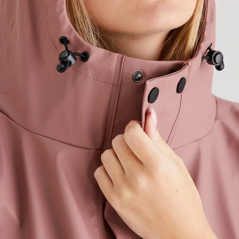 Ridgeline Signature Unisex Poncho in Dusky Pink-7