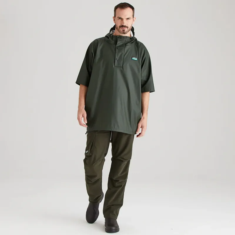 Ridgeline Signature Unisex Poncho in Deep Forest-5