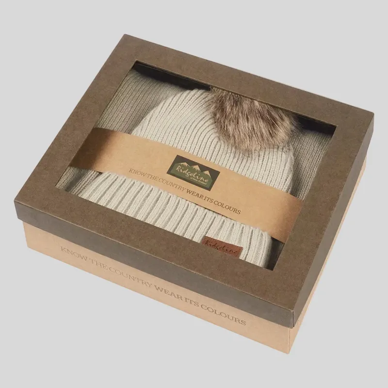 Ridgeline Baltic Hat and Scarf Set in Sand-1