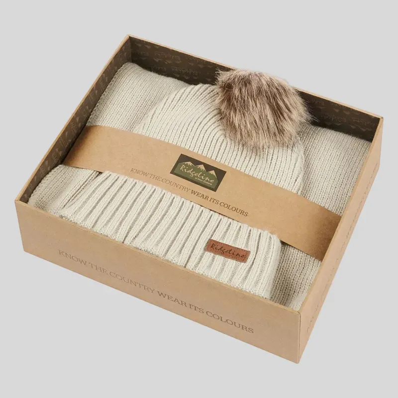 Ridgeline Baltic Hat and Scarf Set in Sand-2