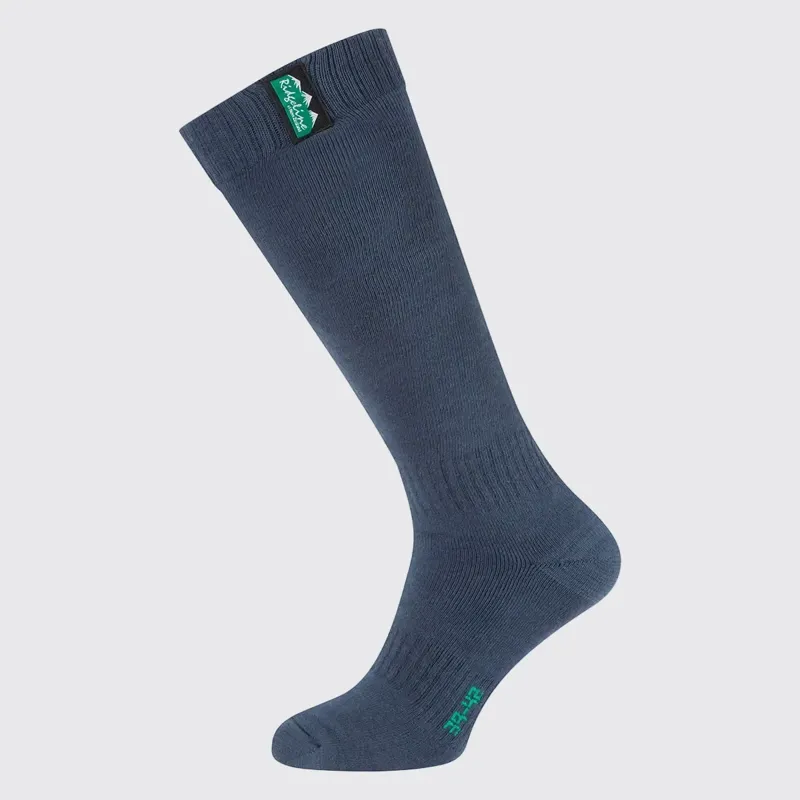 Ridgeline Cotton Work Sock Full Length in Navy Multi-2