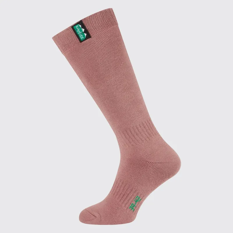 Ridgeline Cotton Work Sock Full Length in Oxblood Multi-2
