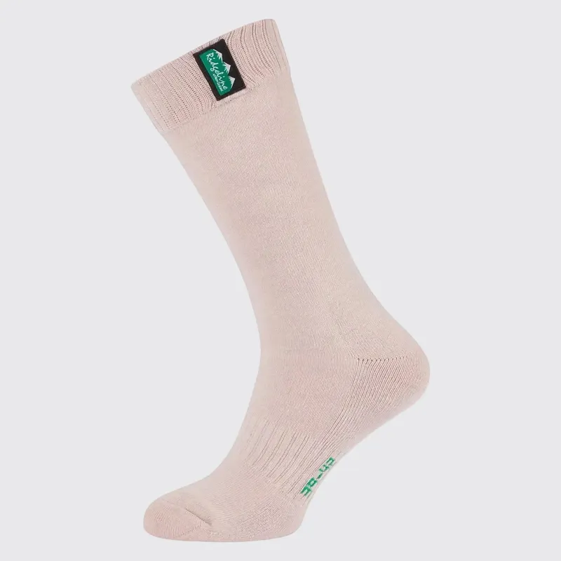 Ridgeline Cotton Work Socks Mid Length Pack of 3 in Oxblood Multi-1