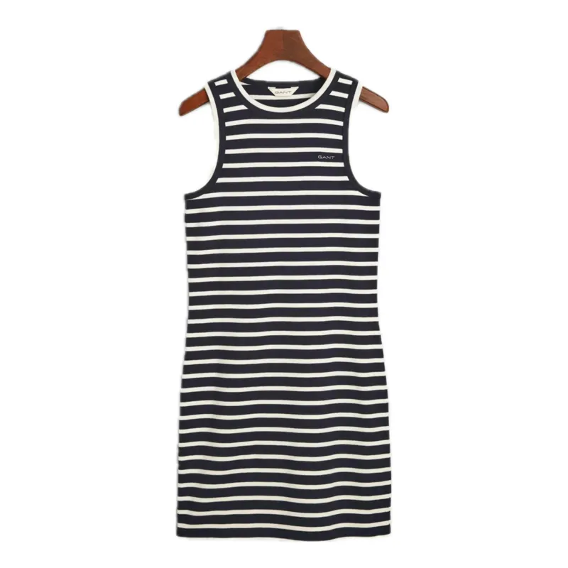Gant Striped Tank Jersey Dress Evening Blue