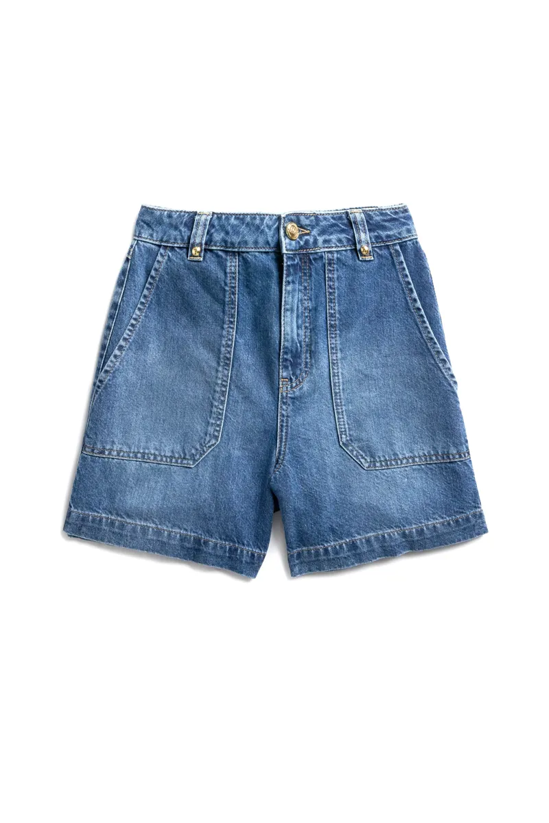 Holland Cooper Utility Denim Shorts-1
