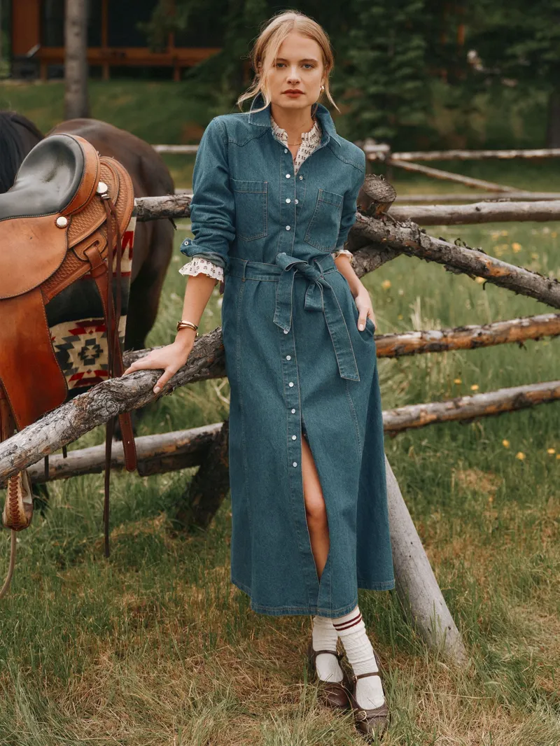 Joules Denim Western Dress-2
