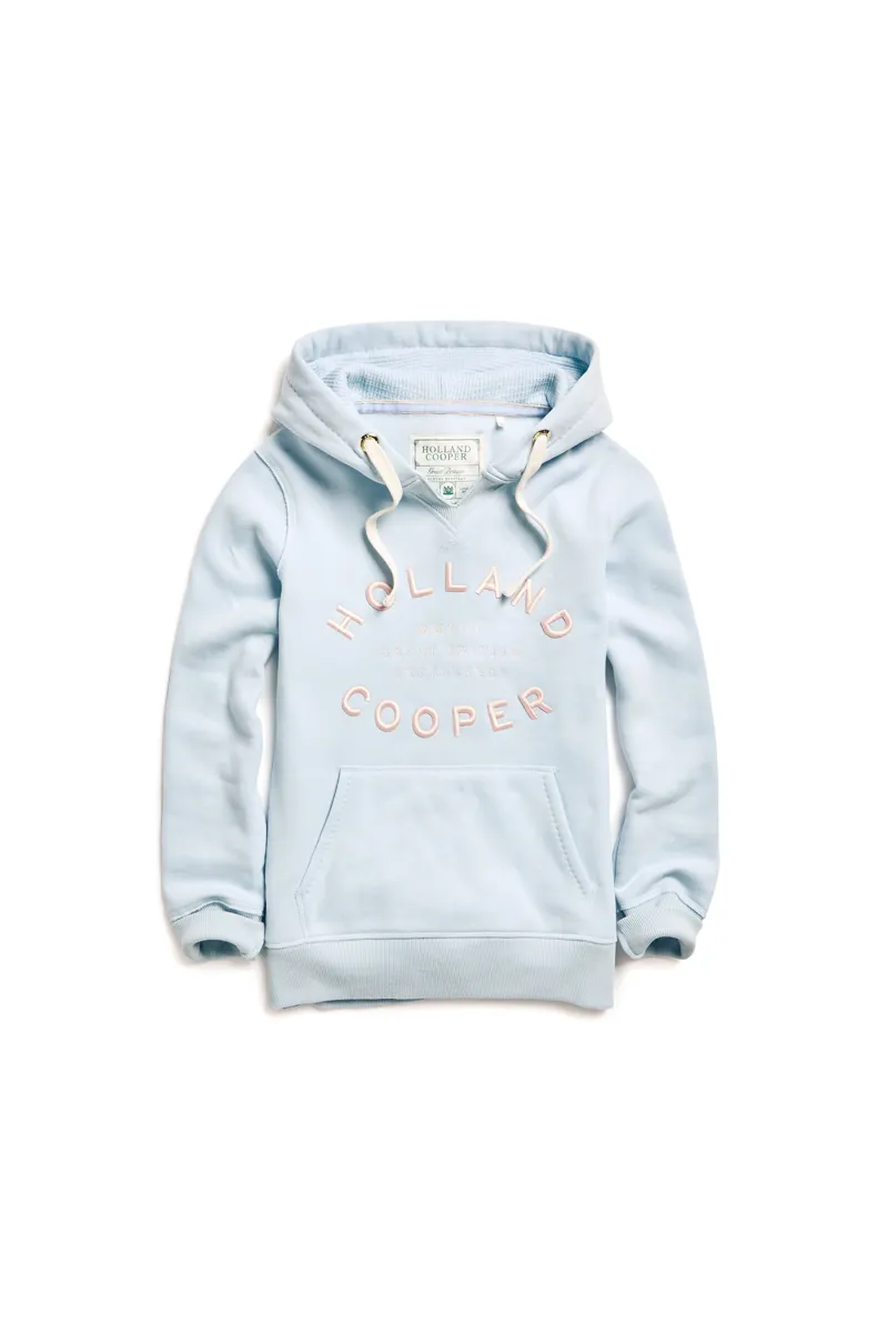 Holland Cooper Varsity Hoodie Pale Blue-5